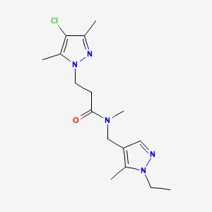 3-(4-chloro-3,5-dimethyl-1H-pyrazol-1-yl)-N-[(1-ethyl-5-methyl-1H-pyrazol-4-yl)methyl]-N-methylpropanamide