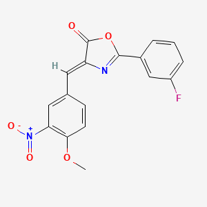 (4Z)-2-(3-fluorophenyl)-4-(4-methoxy-3-nitrobenzylidene)-1,3-oxazol-5(4H)-one