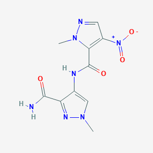 1-methyl-4-{[(1-methyl-4-nitro-1H-pyrazol-5-yl)carbonyl]amino}-1H-pyrazole-3-carboxamide