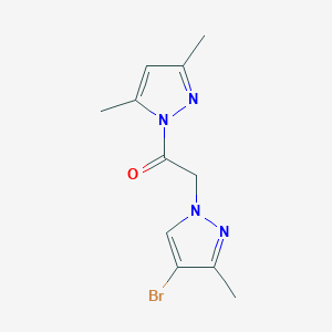 2-(4-bromo-3-methyl-1H-pyrazol-1-yl)-1-(3,5-dimethyl-1H-pyrazol-1-yl)ethanone