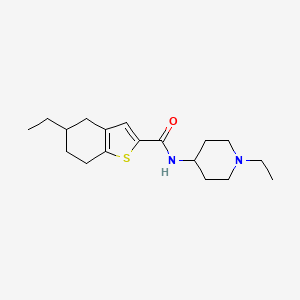 5-ethyl-N-(1-ethylpiperidin-4-yl)-4,5,6,7-tetrahydro-1-benzothiophene-2-carboxamide