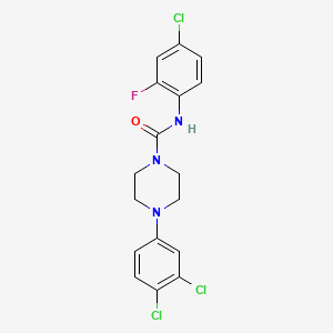 N-(4-chloro-2-fluorophenyl)-4-(3,4-dichlorophenyl)piperazine-1-carboxamide