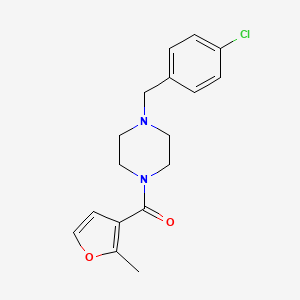 molecular formula C17H19ClN2O2 B10962424 [4-(4-Chlorobenzyl)piperazin-1-yl](2-methylfuran-3-yl)methanone 