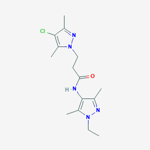 3-(4-chloro-3,5-dimethyl-1H-pyrazol-1-yl)-N-(1-ethyl-3,5-dimethyl-1H-pyrazol-4-yl)propanamide