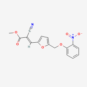 methyl (2E)-2-cyano-3-{5-[(2-nitrophenoxy)methyl]furan-2-yl}prop-2-enoate