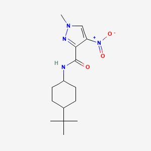 molecular formula C15H24N4O3 B10962452 N-(4-tert-butylcyclohexyl)-1-methyl-4-nitro-1H-pyrazole-3-carboxamide 