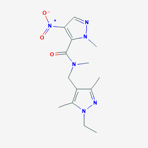 N-[(1-ethyl-3,5-dimethyl-1H-pyrazol-4-yl)methyl]-N,1-dimethyl-4-nitro-1H-pyrazole-5-carboxamide