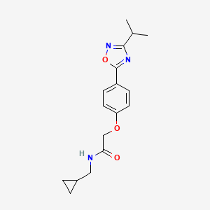 N-(cyclopropylmethyl)-2-{4-[3-(propan-2-yl)-1,2,4-oxadiazol-5-yl]phenoxy}acetamide