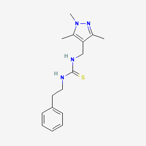 1-(2-phenylethyl)-3-[(1,3,5-trimethyl-1H-pyrazol-4-yl)methyl]thiourea