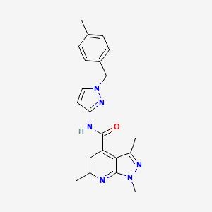 1,3,6-trimethyl-N-[1-(4-methylbenzyl)-1H-pyrazol-3-yl]-1H-pyrazolo[3,4-b]pyridine-4-carboxamide