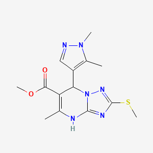 methyl 7-(1,5-dimethyl-1H-pyrazol-4-yl)-5-methyl-2-(methylsulfanyl)-4,7-dihydro[1,2,4]triazolo[1,5-a]pyrimidine-6-carboxylate