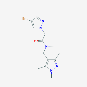 2-(4-bromo-3-methyl-1H-pyrazol-1-yl)-N-methyl-N-[(1,3,5-trimethyl-1H-pyrazol-4-yl)methyl]acetamide