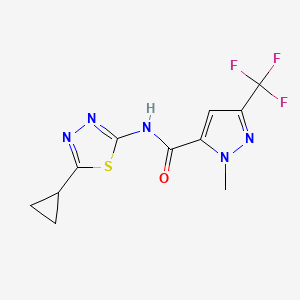 N-(5-cyclopropyl-1,3,4-thiadiazol-2-yl)-1-methyl-3-(trifluoromethyl)-1H-pyrazole-5-carboxamide