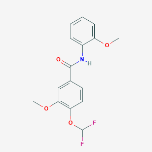 molecular formula C16H15F2NO4 B10962576 4-(difluoromethoxy)-3-methoxy-N-(2-methoxyphenyl)benzamide 