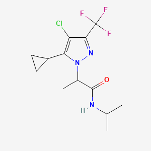 2-[4-chloro-5-cyclopropyl-3-(trifluoromethyl)-1H-pyrazol-1-yl]-N-(propan-2-yl)propanamide