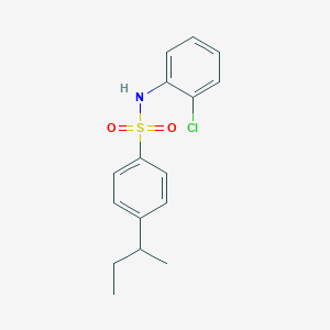 molecular formula C16H18ClNO2S B10962638 4-(butan-2-yl)-N-(2-chlorophenyl)benzenesulfonamide 