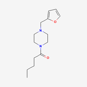 molecular formula C14H22N2O2 B10962639 1-[4-(Furan-2-ylmethyl)piperazin-1-yl]pentan-1-one 