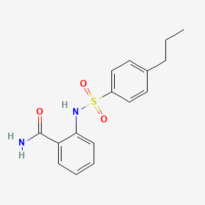 molecular formula C16H18N2O3S B10962640 2-{[(4-Propylphenyl)sulfonyl]amino}benzamide 