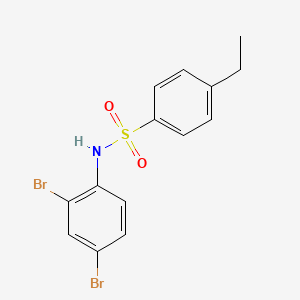 molecular formula C14H13Br2NO2S B10962645 N-(2,4-dibromophenyl)-4-ethylbenzenesulfonamide 