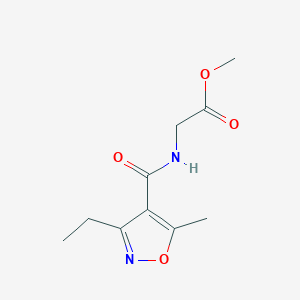 molecular formula C10H14N2O4 B10962652 Methyl 2-{[(3-ethyl-5-methyl-4-isoxazolyl)carbonyl]amino}acetate 