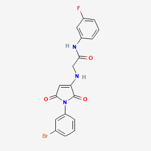 2-{[1-(3-Bromophenyl)-2,5-dioxo-2,5-dihydro-1H-pyrrol-3-YL]amino}-N-(3-fluorophenyl)acetamide