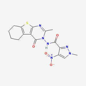 1-Methyl-N-[2-methyl-4-oxo-5,6,7,8-tetrahydro[1]benzothieno[2,3-D]pyrimidin-3(4H)-YL]-4-nitro-1H-pyrazole-3-carboxamide