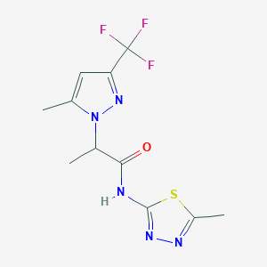 N-(5-methyl-1,3,4-thiadiazol-2-yl)-2-[5-methyl-3-(trifluoromethyl)-1H-pyrazol-1-yl]propanamide