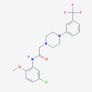 N-(5-chloro-2-methoxyphenyl)-2-{4-[3-(trifluoromethyl)phenyl]piperazin-1-yl}acetamide