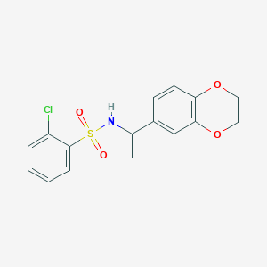 2-chloro-N-[1-(2,3-dihydro-1,4-benzodioxin-6-yl)ethyl]benzenesulfonamide