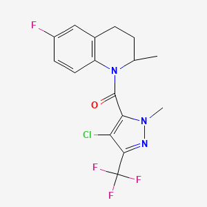 [4-chloro-1-methyl-3-(trifluoromethyl)-1H-pyrazol-5-yl](6-fluoro-2-methyl-3,4-dihydroquinolin-1(2H)-yl)methanone