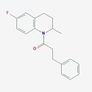 molecular formula C19H20FNO B10962749 1-(6-fluoro-2-methyl-3,4-dihydroquinolin-1(2H)-yl)-3-phenylpropan-1-one 