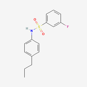 molecular formula C15H16FNO2S B10962755 3-fluoro-N-(4-propylphenyl)benzenesulfonamide 