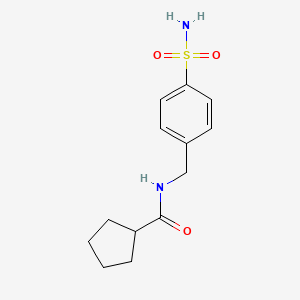 N-[(4-sulfamoylphenyl)methyl]cyclopentanecarboxamide