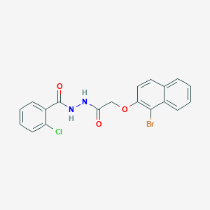 N'-{[(1-bromonaphthalen-2-yl)oxy]acetyl}-2-chlorobenzohydrazide