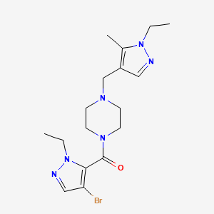 (4-bromo-1-ethyl-1H-pyrazol-5-yl){4-[(1-ethyl-5-methyl-1H-pyrazol-4-yl)methyl]piperazin-1-yl}methanone