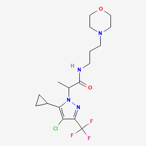 2-[4-chloro-5-cyclopropyl-3-(trifluoromethyl)-1H-pyrazol-1-yl]-N-[3-(morpholin-4-yl)propyl]propanamide