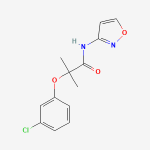 2-(3-chlorophenoxy)-2-methyl-N-(1,2-oxazol-3-yl)propanamide