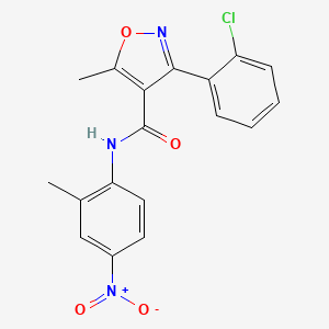 3-(2-chlorophenyl)-5-methyl-N-(2-methyl-4-nitrophenyl)-1,2-oxazole-4-carboxamide