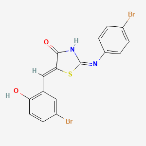 (5Z)-2-(4-bromoanilino)-5-[(5-bromo-2-hydroxyphenyl)methylidene]-1,3-thiazol-4-one