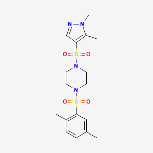 1-[(2,5-dimethylphenyl)sulfonyl]-4-[(1,5-dimethyl-1H-pyrazol-4-yl)sulfonyl]piperazine