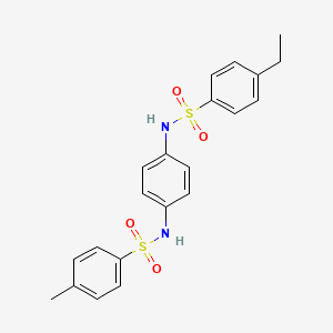 4-ethyl-N-(4-{[(4-methylphenyl)sulfonyl]amino}phenyl)benzenesulfonamide