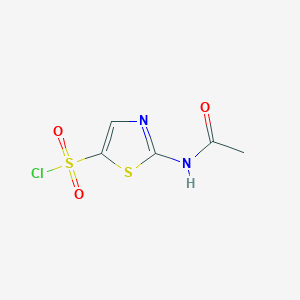 molecular formula C5H5ClN2O3S2 B109629 2-乙酰氨基-1,3-噻唑-5-磺酰氯 CAS No. 654072-71-6