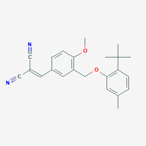 {3-[(2-Tert-butyl-5-methylphenoxy)methyl]-4-methoxybenzylidene}propanedinitrile