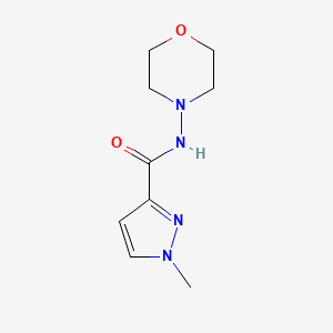 molecular formula C9H14N4O2 B10962914 1-methyl-N-(morpholin-4-yl)-1H-pyrazole-3-carboxamide 