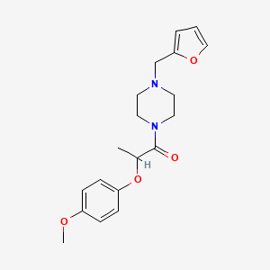 molecular formula C19H24N2O4 B10962925 1-[4-(Furan-2-ylmethyl)piperazin-1-yl]-2-(4-methoxyphenoxy)propan-1-one 