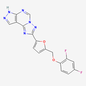 2-{5-[(2,4-difluorophenoxy)methyl]furan-2-yl}-7H-pyrazolo[4,3-e][1,2,4]triazolo[1,5-c]pyrimidine