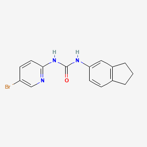 molecular formula C15H14BrN3O B10962949 1-(5-bromopyridin-2-yl)-3-(2,3-dihydro-1H-inden-5-yl)urea 