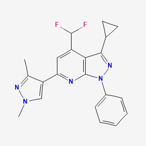 3-cyclopropyl-4-(difluoromethyl)-6-(1,3-dimethyl-1H-pyrazol-4-yl)-1-phenyl-1H-pyrazolo[3,4-b]pyridine