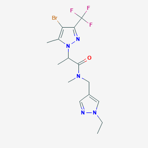 2-[4-bromo-5-methyl-3-(trifluoromethyl)-1H-pyrazol-1-yl]-N-[(1-ethyl-1H-pyrazol-4-yl)methyl]-N-methylpropanamide