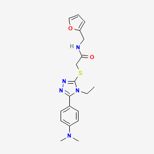 2-({5-[4-(dimethylamino)phenyl]-4-ethyl-4H-1,2,4-triazol-3-yl}sulfanyl)-N-(furan-2-ylmethyl)acetamide